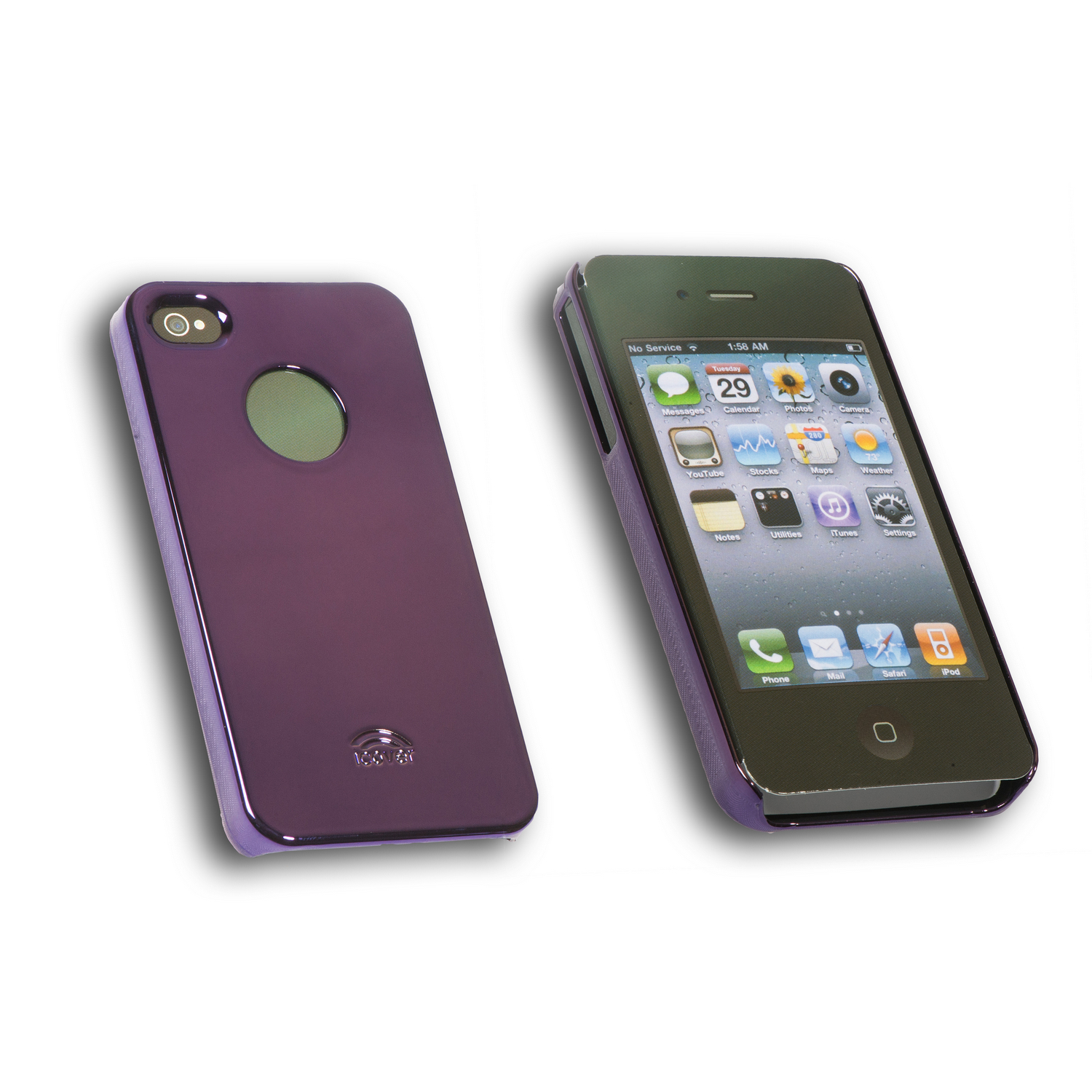 Чехол - панель iCover Mirror Case IP4-MT-PP Apple iPhone 4 /4S,лиловый