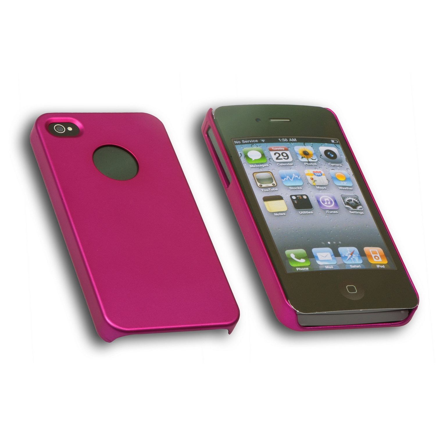 Чехол - панель iCover Rubber Case IP4-RF-P Apple iPhone 4 / iPhone 4S,розовый