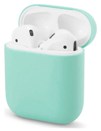 фото Чехол для airpods 1/airpods 2 noname бирюзовый nobrand