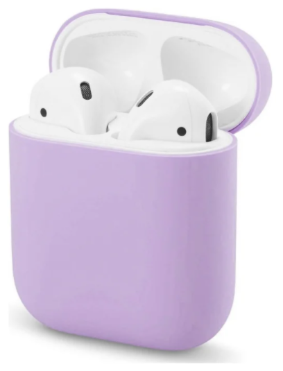 фото Чехол для airpods 1/airpods 2 noname лавандовый nobrand