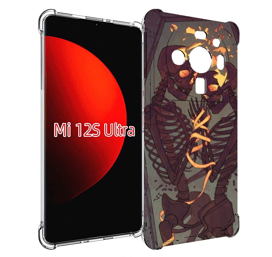 

Чехол MyPads скелеты в гробу для Xiaomi 12S Ultra, Прозрачный, Tocco