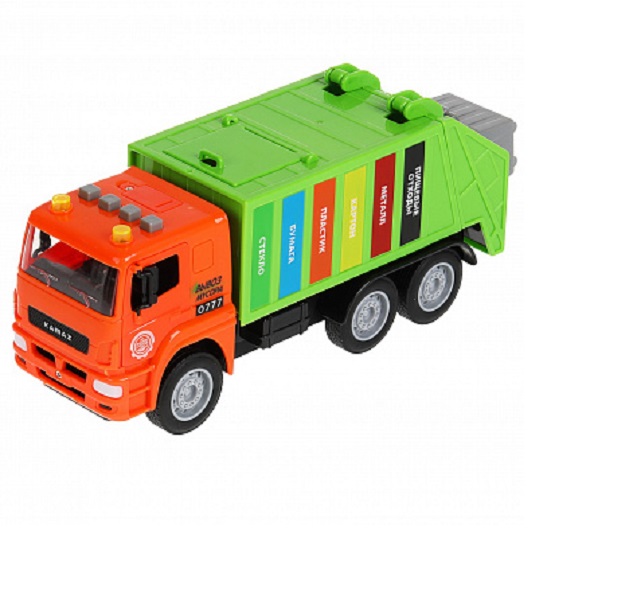 

Технопарк Машина KAMAZ Мусоровоз 30 см свет, звук, пластик KAMGARB-30PL-OGGN с 3 лет, Разноцветный