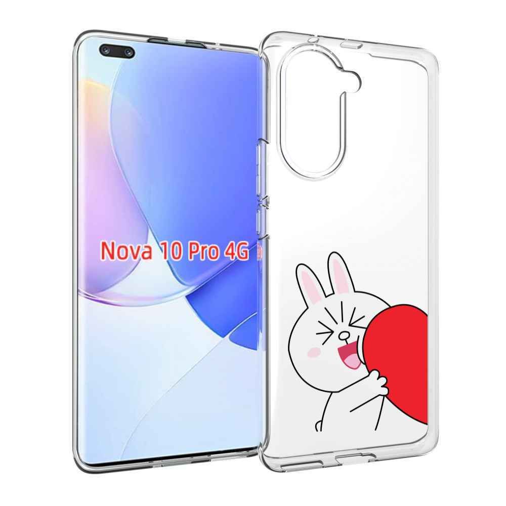 Чехол MyPads зайчик-с-полуседрцем для Huawei Nova 10 Pro противоударный