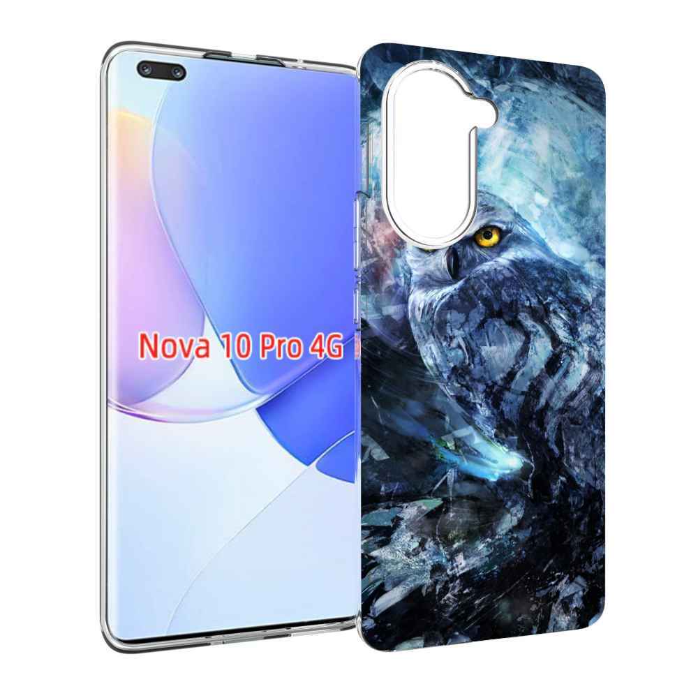Чехол MyPads замороженная-сова для Huawei Nova 10 Pro противоударный