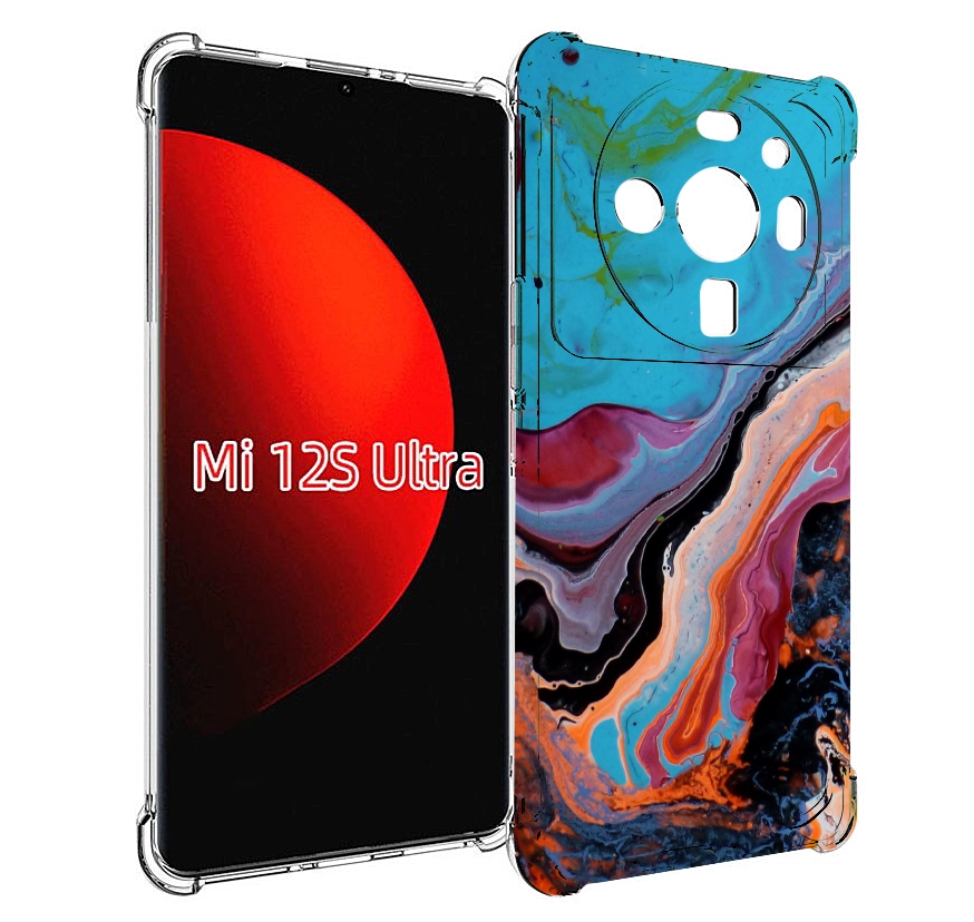 

Чехол MyPads смешанные краски для Xiaomi 12S Ultra, Прозрачный, Tocco