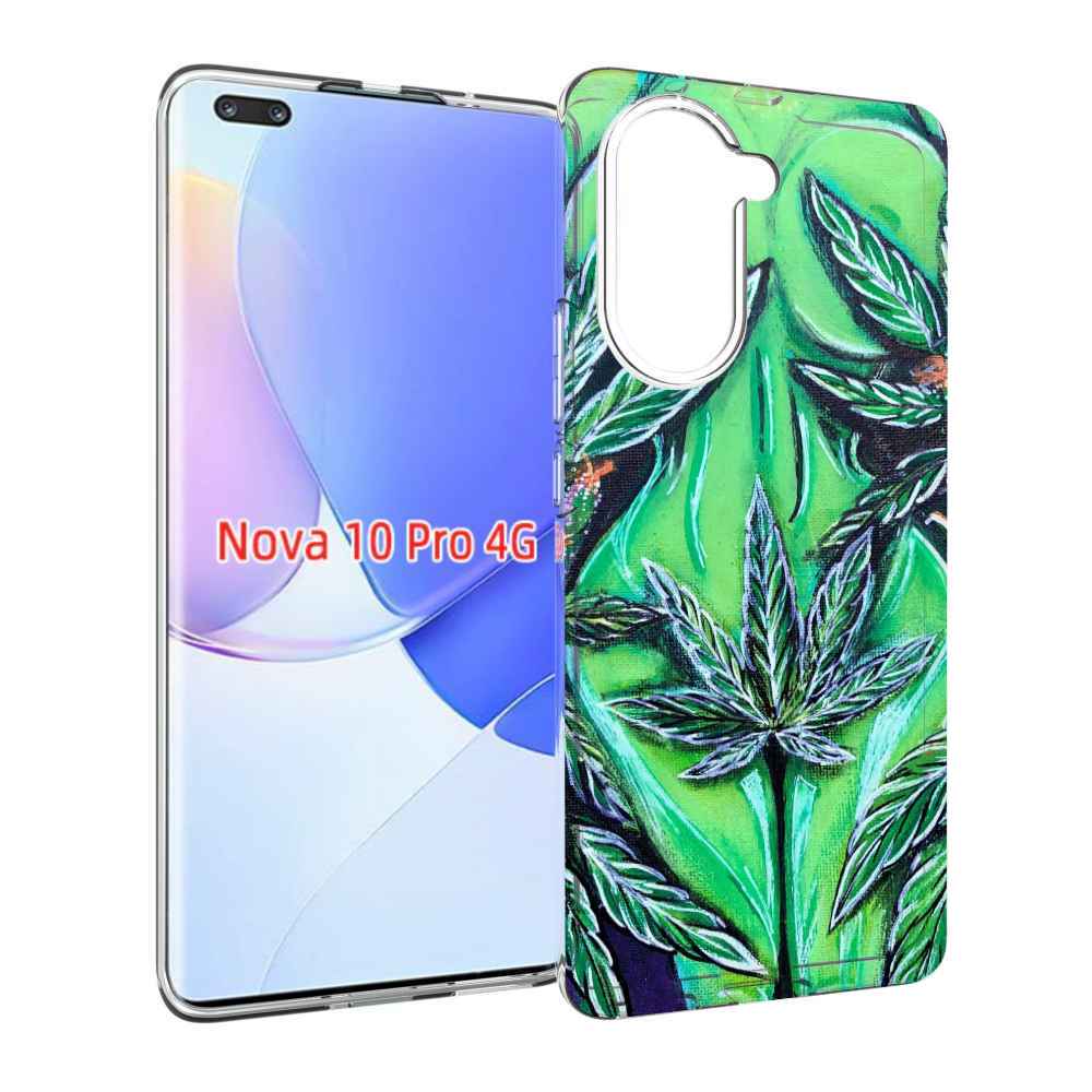 Чехол MyPads зеленая девушка для Huawei Nova 10 Pro противоударный