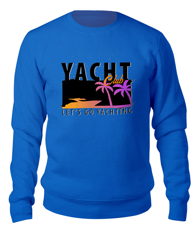 

Свитшот унисекс Printio Yacht club синий L, Yacht club