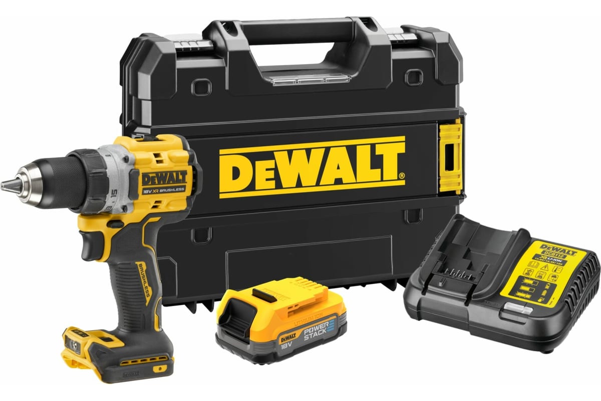 Дрель-Шуруповерт аккумуляторная 18В 90Нм Li-Ion DeWalt DCD800E1T-QW АКБ-1 и ЗУ