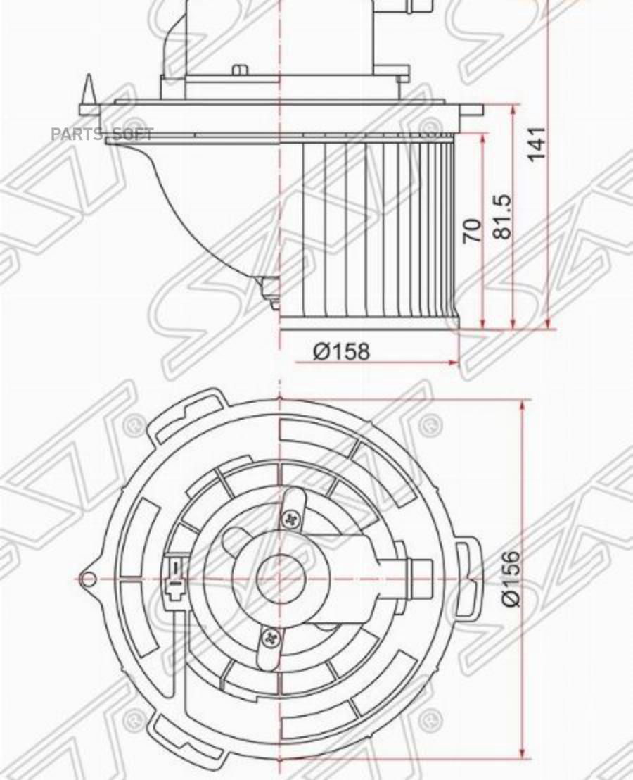 

SAT Мотор отопителя салона MAZDA 3 03-/MAZDA 5 05- (LHD)