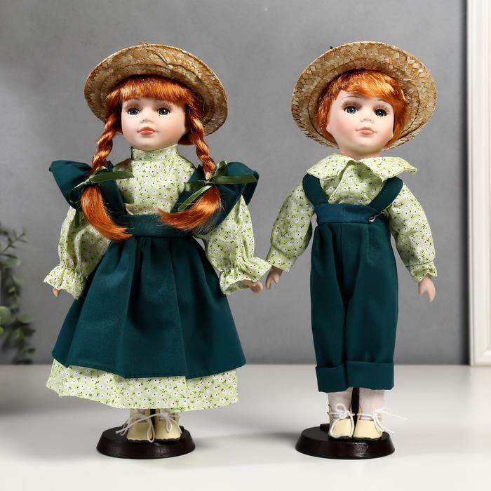 

Кукла Парочка, 2 шт, Маша и Миша в зеленых нарядах 30 см, Парочка, 2 шт, "Маша и Миша в зеленых нарядах" 30 см