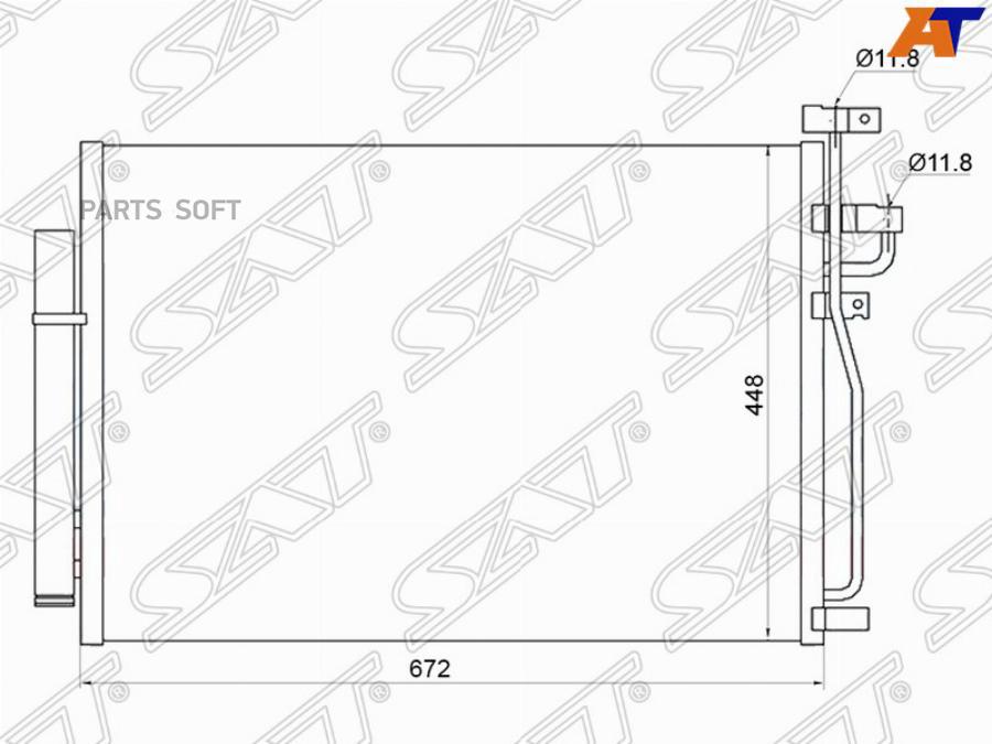 

SAT Радиатор кондиционера CHEVROLET CAPTIVA/OPEL ANTARA 2.4/3.2 06-