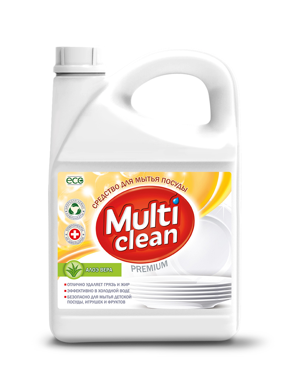 

Средство для мытья посуды Multi Clean алоэ 2,75л, 4630209110406
