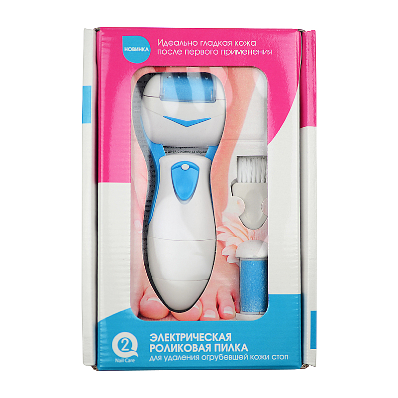 Роликовая пилка Q2 nail care Pedi Spa голубая пилка роликовая 2 насадки delta dl 0751 серо голубая с белым