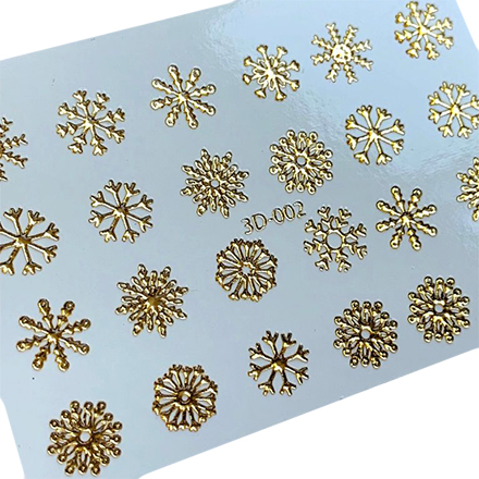 фото Набор, anna tkacheva, 3d-слайдер gold crystal №2 «снежинки. зима», 2 шт.