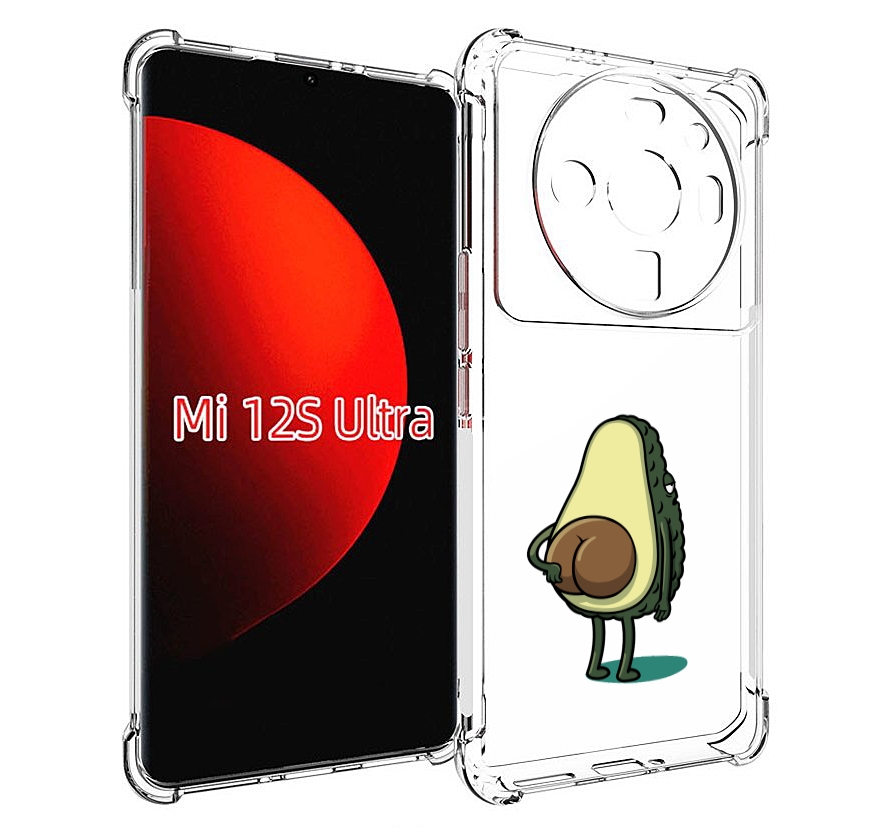 

Чехол MyPads смешной авокадо сзади для Xiaomi 12S Ultra, Прозрачный, Tocco