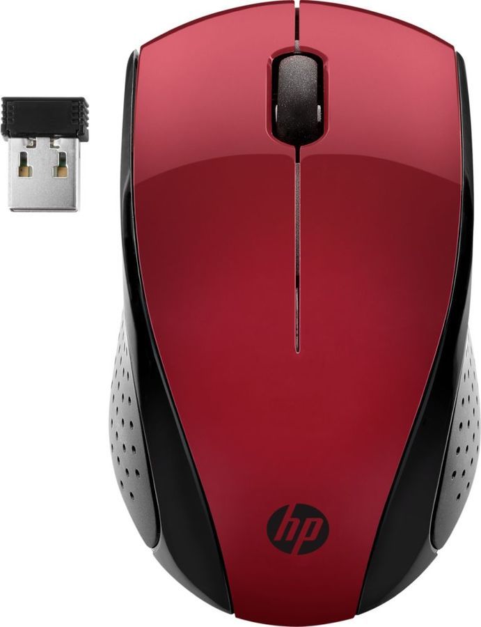 

Мышь HP Wireless 220 красный черный оптическая (1200dpi) беспроводная USB для ноутбука (2b