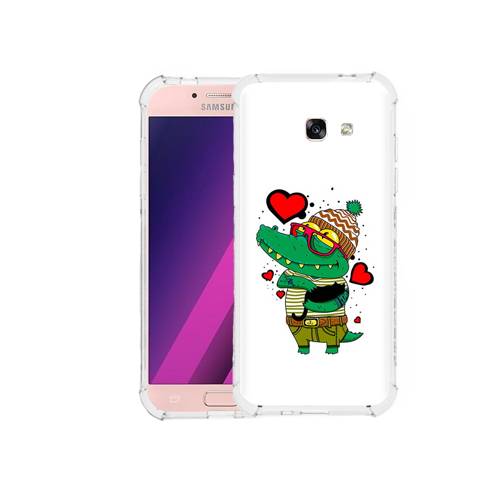 

Чехол MyPads Tocco для Samsung Galaxy A5 Влюбленный крокодил (PT51293.578.48), Прозрачный, Tocco