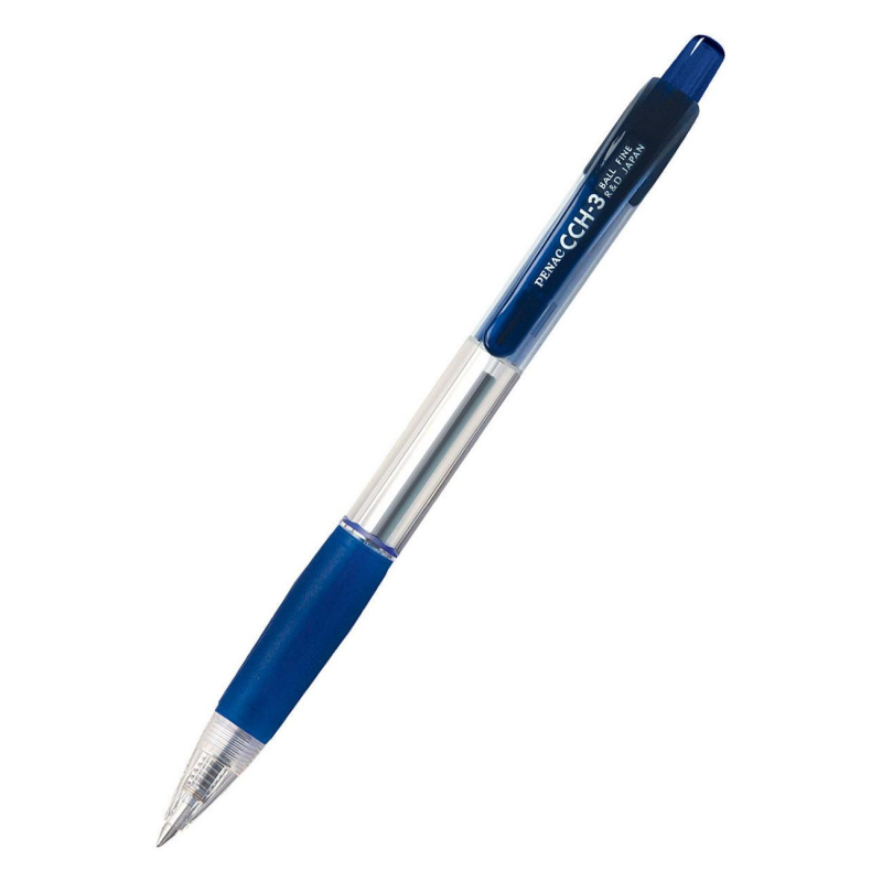 Ручка шариковая автоматическая PENAC СCН-3 0,7 синяя BA3001-03F, (2шт.)