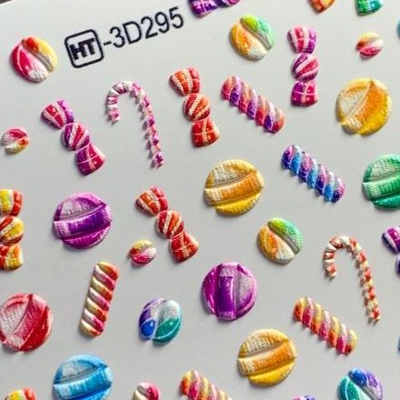 

Набор, Anna Tkacheva, 3D слайдер HT №295 «Новый год. Конфеты », 3 шт., Разноцветный