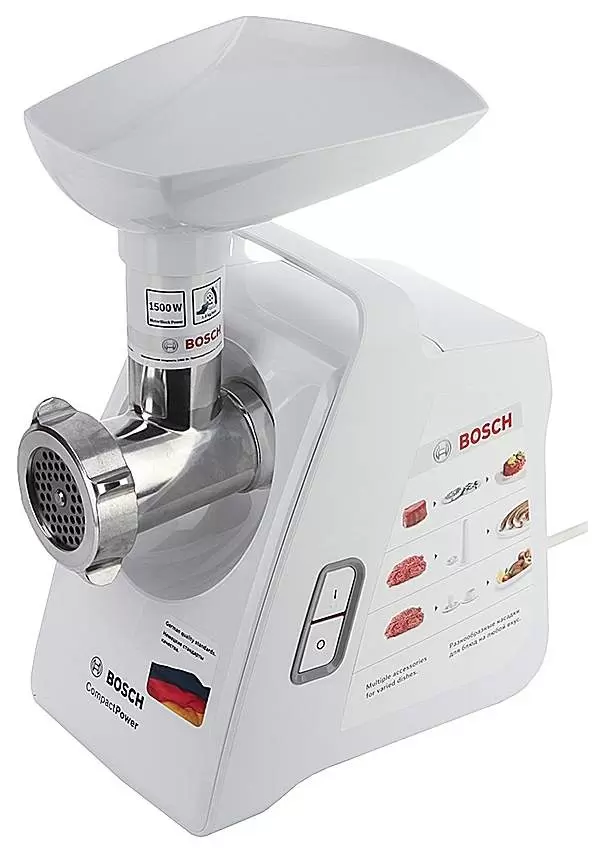 

Электромясорубка Bosch MFW3520W 500 Вт белый, MFW3520W