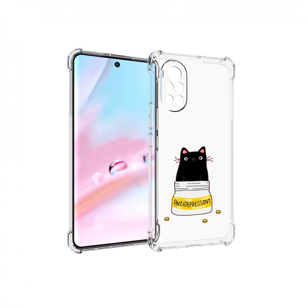 

Чехол MyPads антидепрессант для Huawei Nova 8 (ANG-LX1), Прозрачный, Tocco