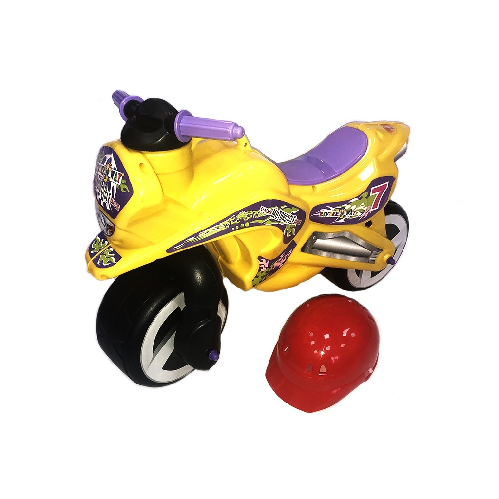 

Каталка детская Kinder Way Motorcycle 7, со шлемом, желтый