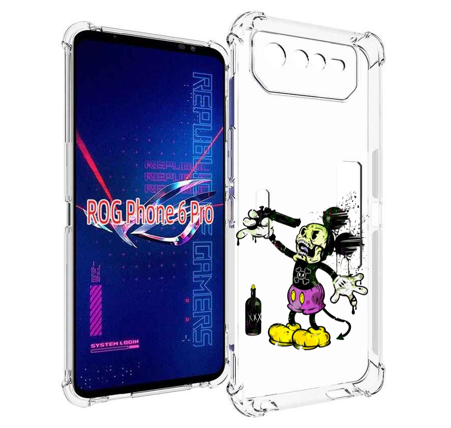 

Чехол MyPads Драг Микки для Asus ROG Phone 6 Pro, Прозрачный, Tocco