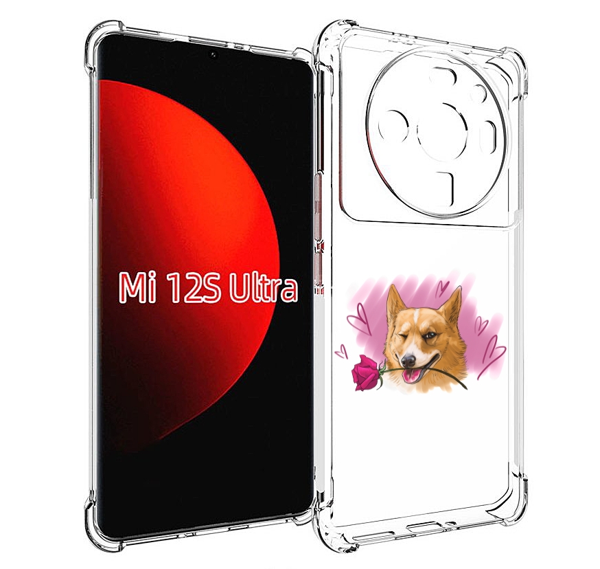 

Чехол MyPads собачка-с-розочкой для Xiaomi 12S Ultra, Прозрачный, Tocco