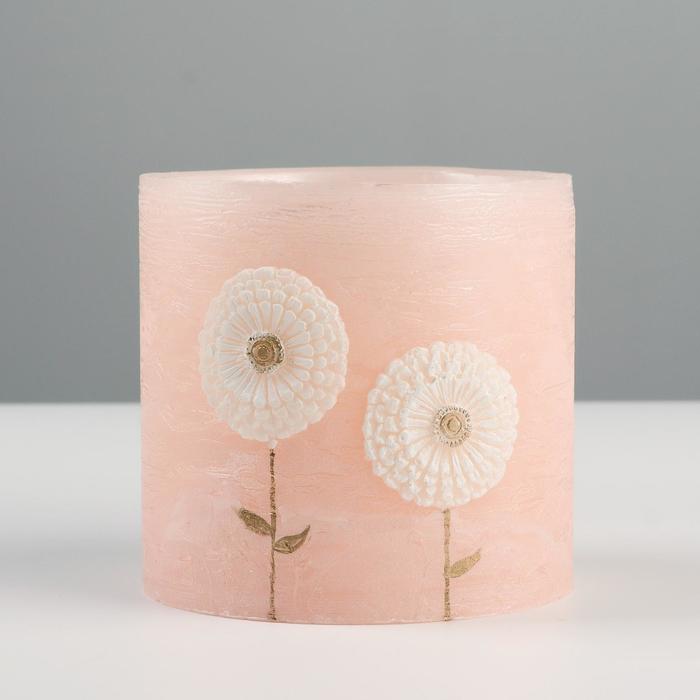 фото Подсвечник / лампион круглый "одуванчики", 10 см, розовый trend decor candle