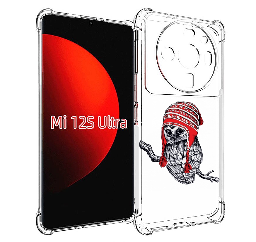 

Чехол MyPads сова-в-красной-шапке-на-веточке для Xiaomi 12S Ultra, Прозрачный, Tocco