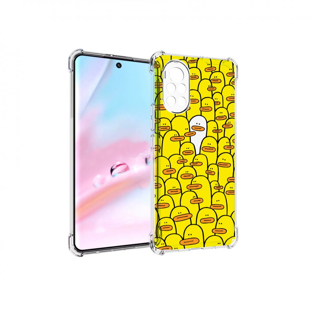 

Чехол MyPads белый среди желтых для Huawei Nova 8 (ANG-LX1), Прозрачный, Tocco