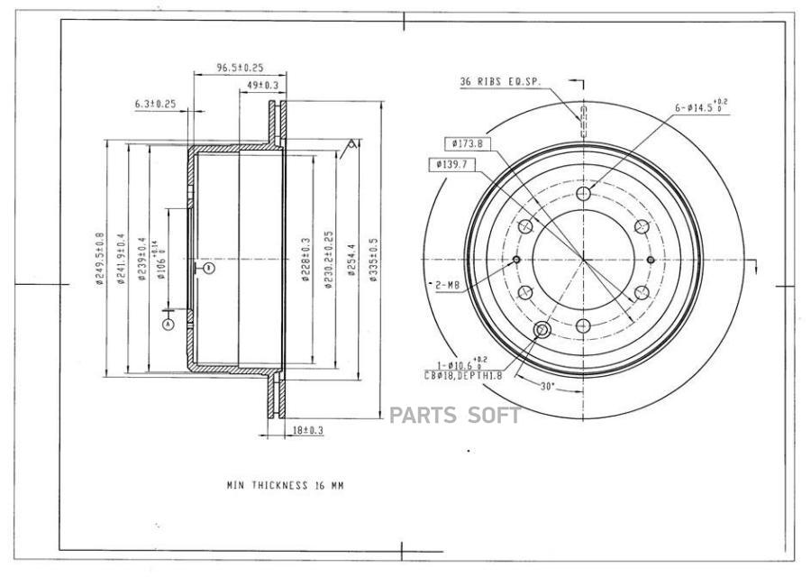 

Тормозной диск AVANTECH BR0193S