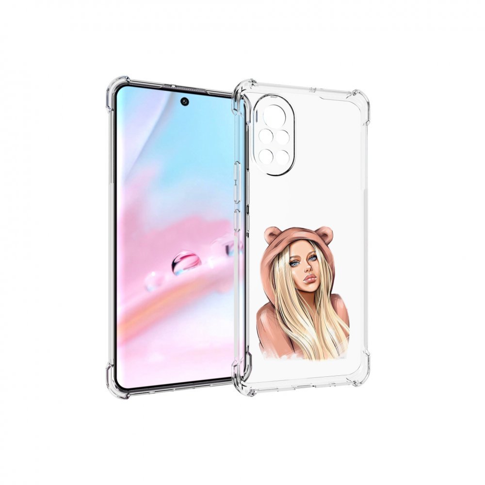 

Чехол MyPads блондинка-в-капюшоне женский для Huawei Nova 8 (ANG-LX1), Прозрачный, Tocco