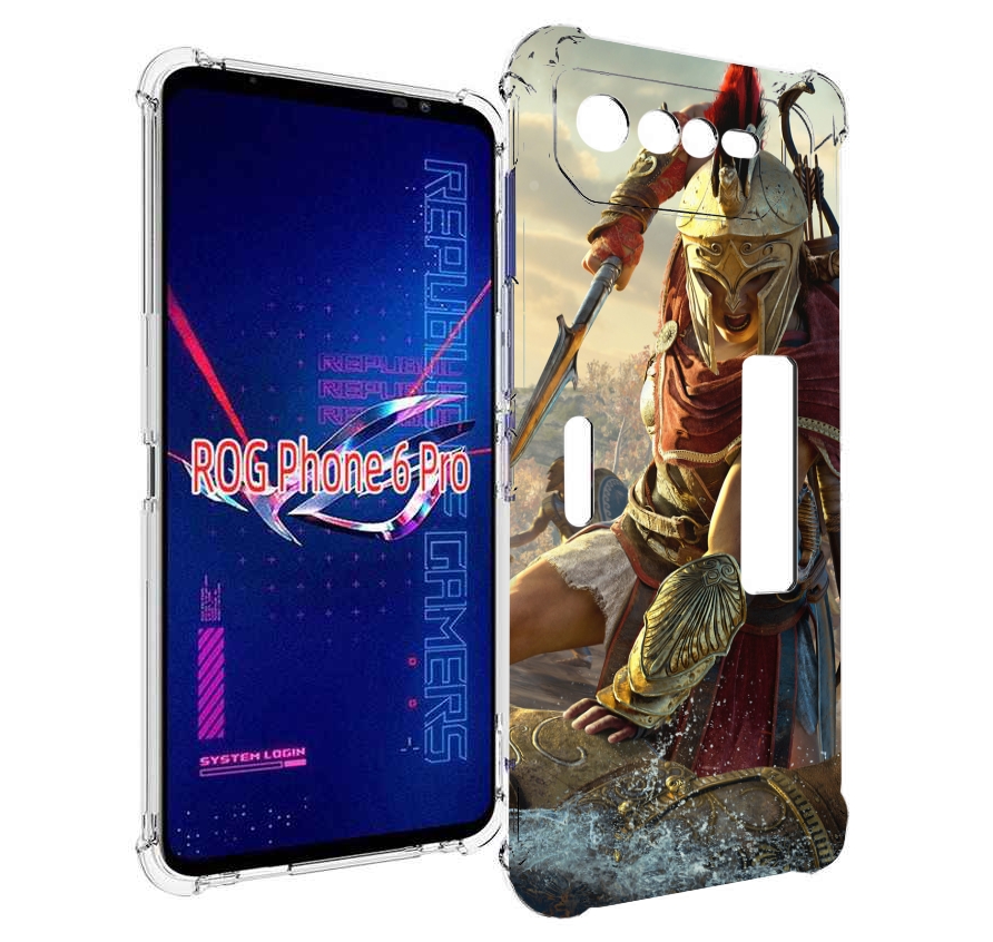 

Чехол MyPads Assassin's Creed Odyssey Kassandra мужской для Asus ROG Phone 6 Pro, Прозрачный, Tocco