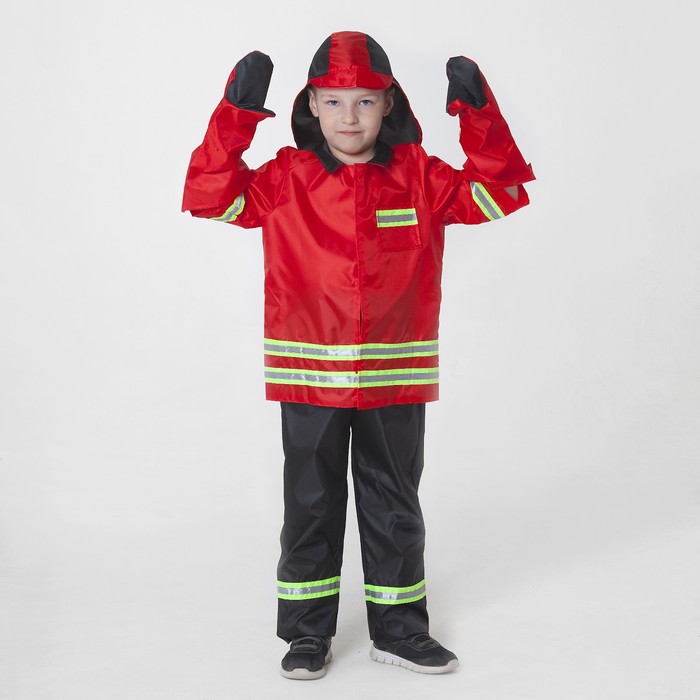 

Карнавальный костюм "Пожарная охрана", 5-7 лет, Разноцветный