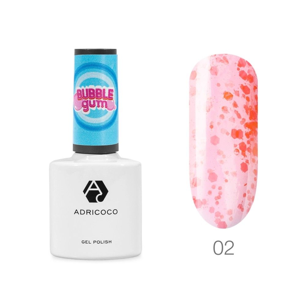 

Гель-лак для ногтей AdriCoco с неоновой слюдой Bubble Gum №02 сладкий арбуз 8 мл 2 шт, Розовый, kr-22532