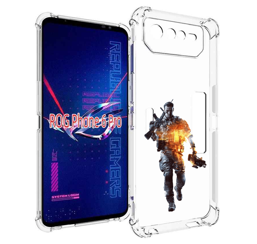 

Чехол MyPads Battlefield-4 мужской для Asus ROG Phone 6 Pro, Прозрачный, Tocco
