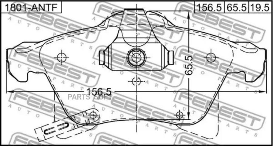 

Тормозные колодки FEBEST передние 1801ASHF