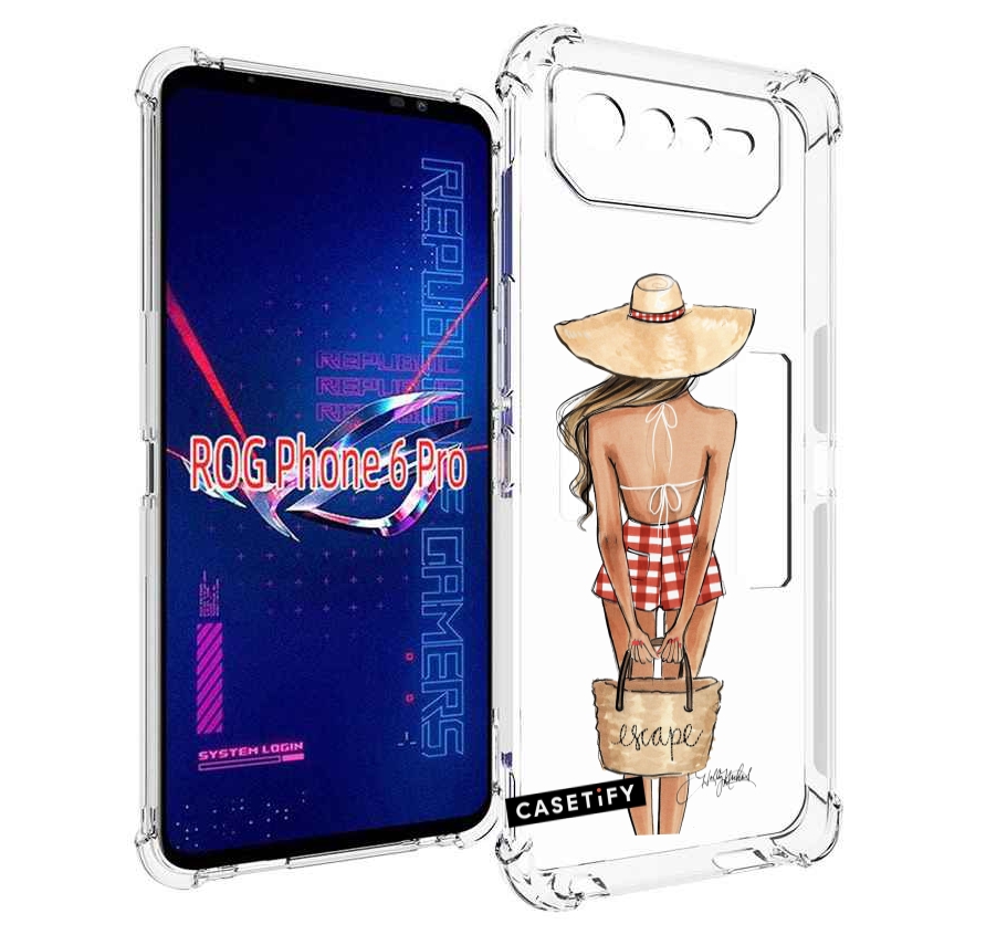 

Чехол MyPads CASETiFY женский для Asus ROG Phone 6 Pro, Прозрачный, Tocco