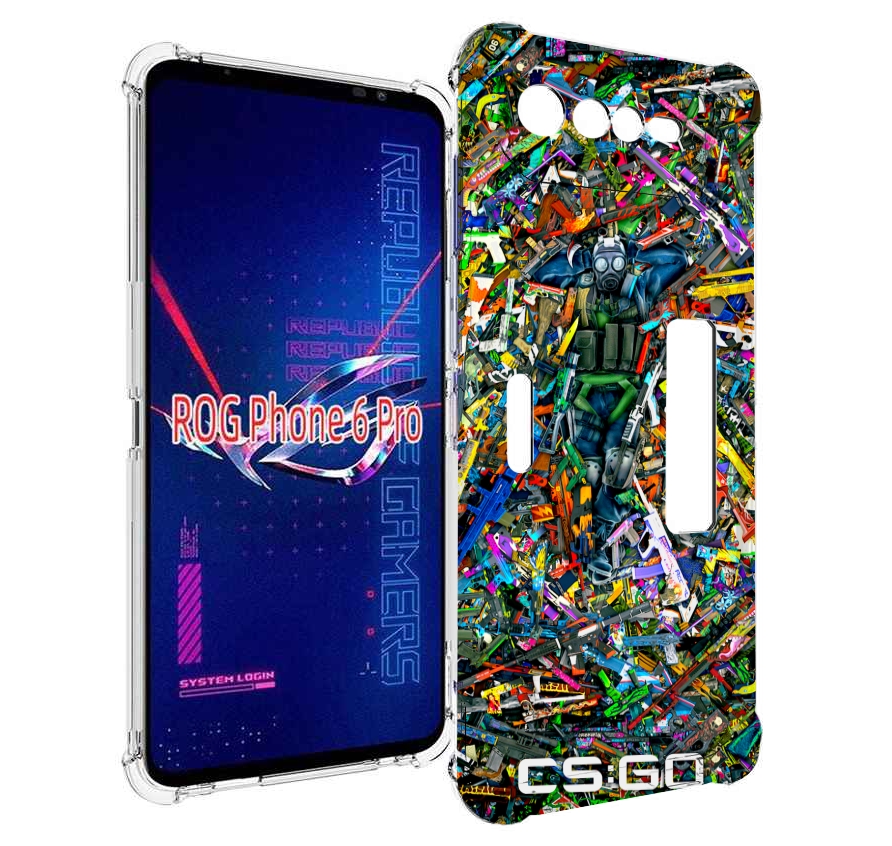 

Чехол MyPads CS GO guns skins мужской для Asus ROG Phone 6 Pro, Прозрачный, Tocco