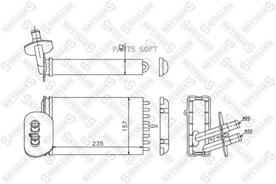 

10-35048-sx_радиатор печки vw t4 all 90>