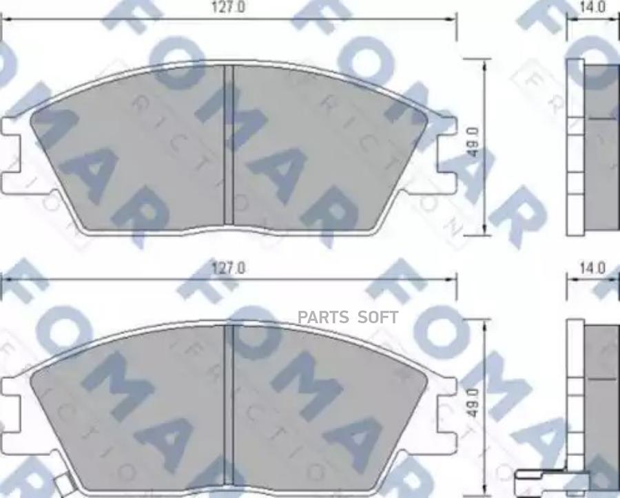 

Тормозные колодки FOMAR-FRICTION передние дисковые FO648581