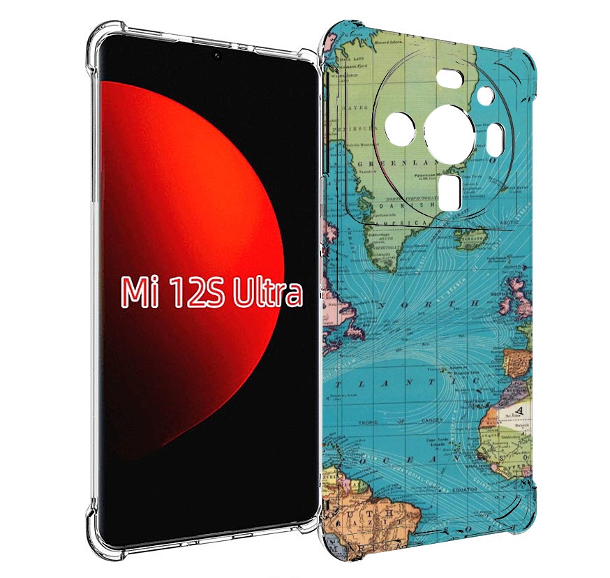

Чехол MyPads старая карта земли для Xiaomi 12S Ultra, Прозрачный, Tocco
