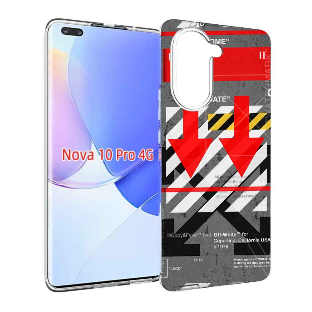 Чехол MyPads знаки-логотипы для Huawei Nova 10 Pro противоударный