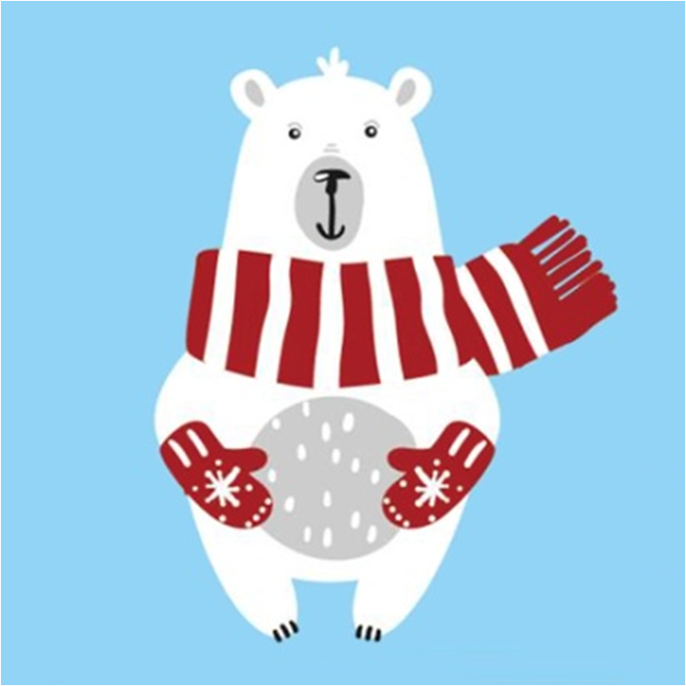 

Алмазная мозаика картина стразами Белый мишка в шарфе Ripoma 47583 00116418 15х20 см, 47583