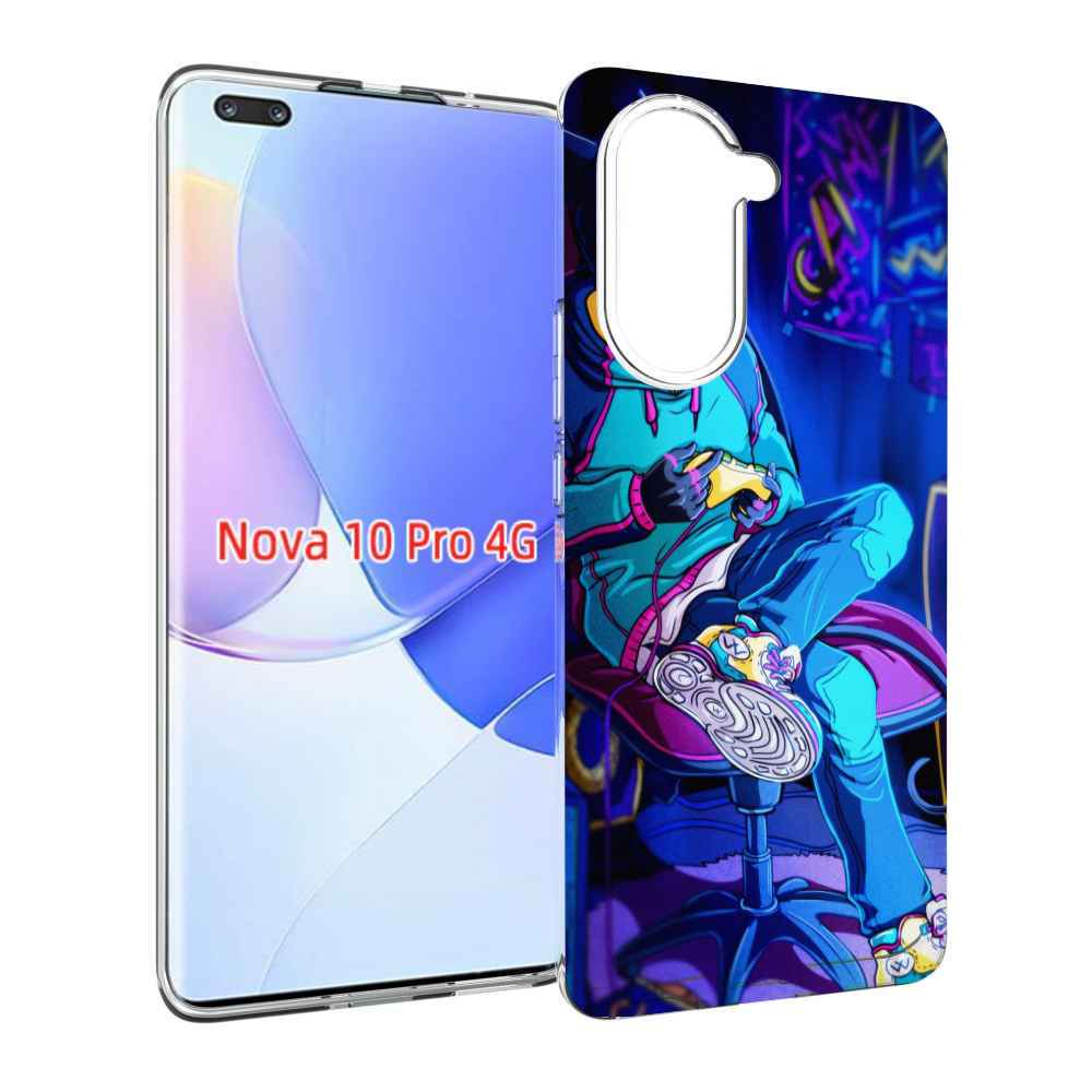 Чехол MyPads киберпанк игрок для Huawei Nova 10 Pro противоударный