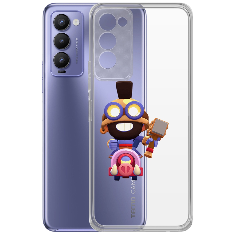

Чехол-накладка Brawl Stars-Карл Всадник на кабане для Tecno Camon 18/18P