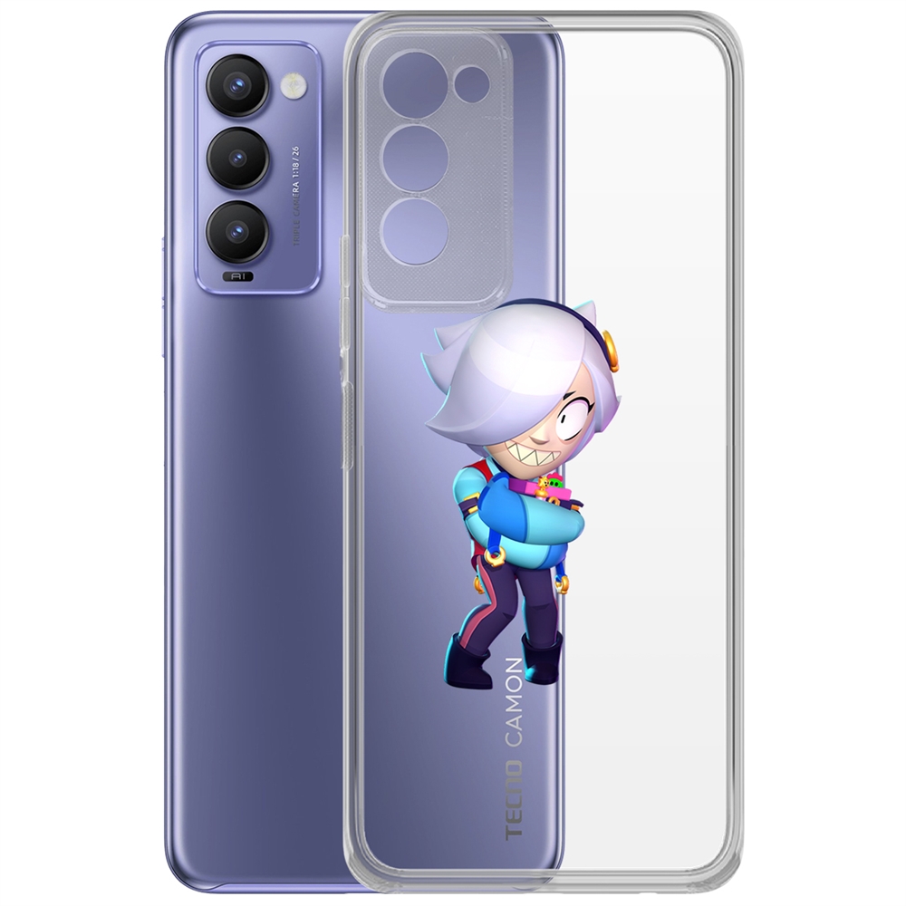 

Чехол-накладка Brawl Stars-Колетт для Tecno Camon 18/18P, Прозрачный