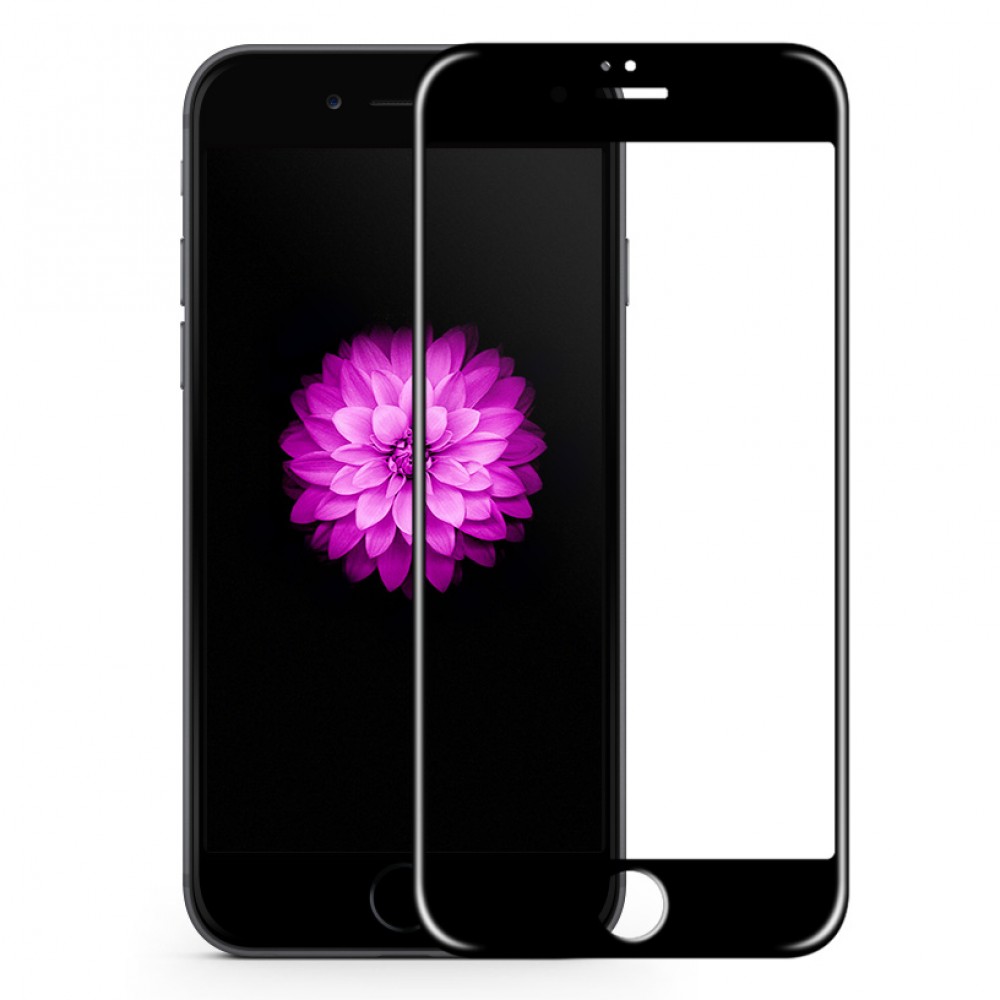

Защитное стекло X-Case на iPhone 6/6S, закруглённое, черное