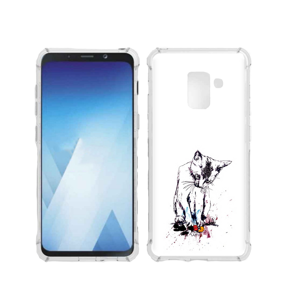 Чехол MyPads Tocco для Samsung Galaxy A5 (2018) кот и микки (PT95317.573.399)